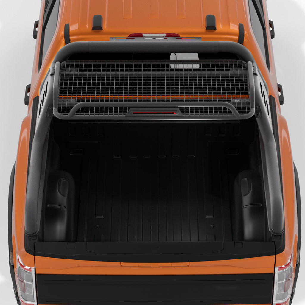 Truck Roll Bar with Cargo Carrier Basket, Adjustable Sport Rack Roll Bars Chase Rack Fit for Ford F-150/F-250/F-350,Dodge Ram,GMC Sierra,Chevy Silverado,Ranger,Tundra,Frontier,Titan (Full & Mid Size)