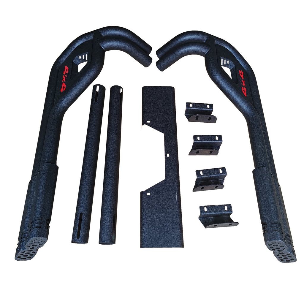 Adjustable Width Heavy-Duty Steel Sport Bed Rack Roll Bar - Universal Automotive Vehicle Accessories for Full-Size & Mid-Size Pickup Trucks, Cargo Safety Fit for Ford F-150/F-250/F-350, Ram 1500/2500/3500, Tacoma, Tundra, GMC Sierra, Silverado, Titan, Uni