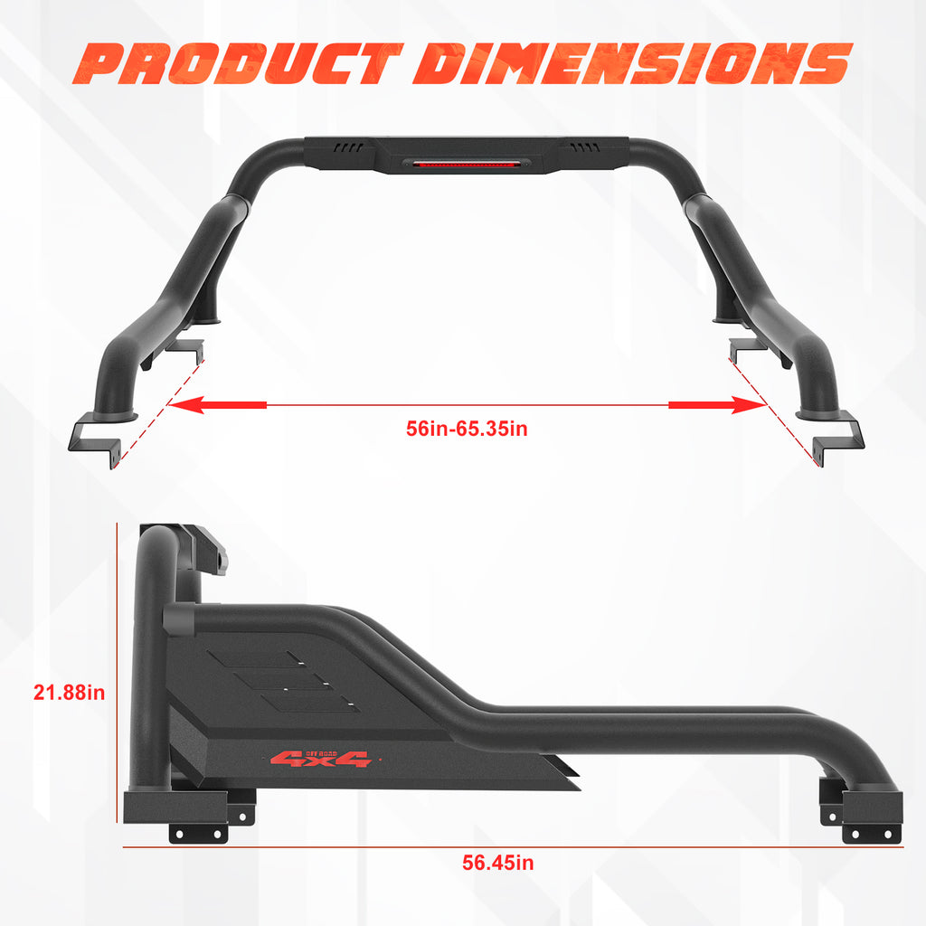 truck roll bar，roll bar for truck，universal roll bar，sport bar，chase rack，off-road roll bar，roll bar with lights，F-150 roll bar，Silverado roll bar，Tacoma roll bar，Tundra sport bar，Gladiator chase rack，roll bar for Chevy，roll bar for GMC，