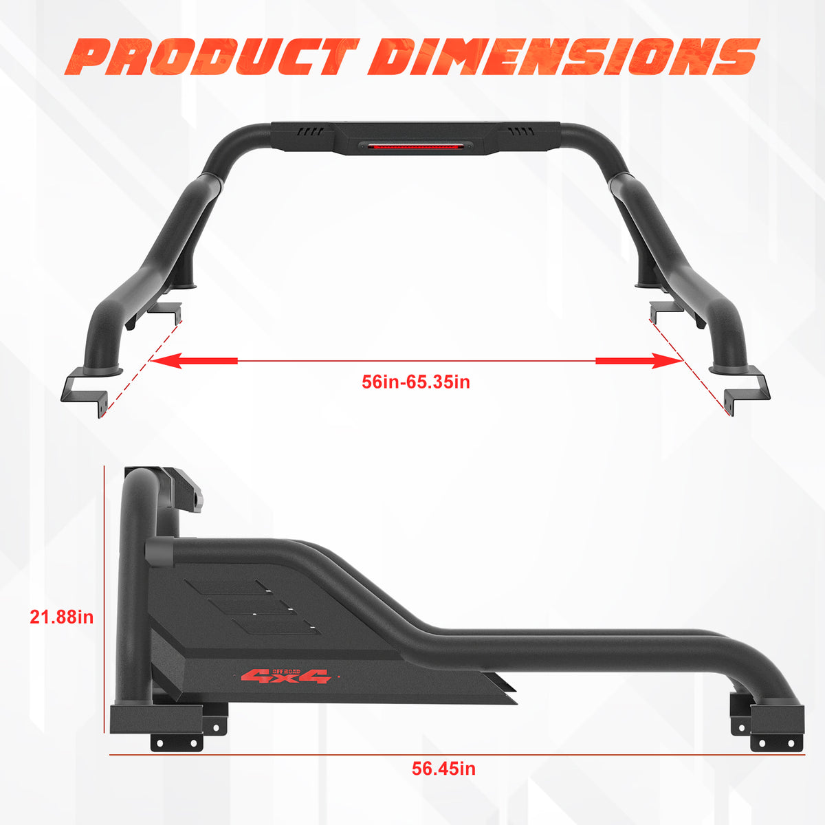 truck roll bar，roll bar for truck，universal roll bar，sport bar，chase rack，off-road roll bar，roll bar with lights，F-150 roll bar，Silverado roll bar，Tacoma roll bar，Tundra sport bar，Gladiator chase rack，roll bar for Chevy，roll bar for GMC，