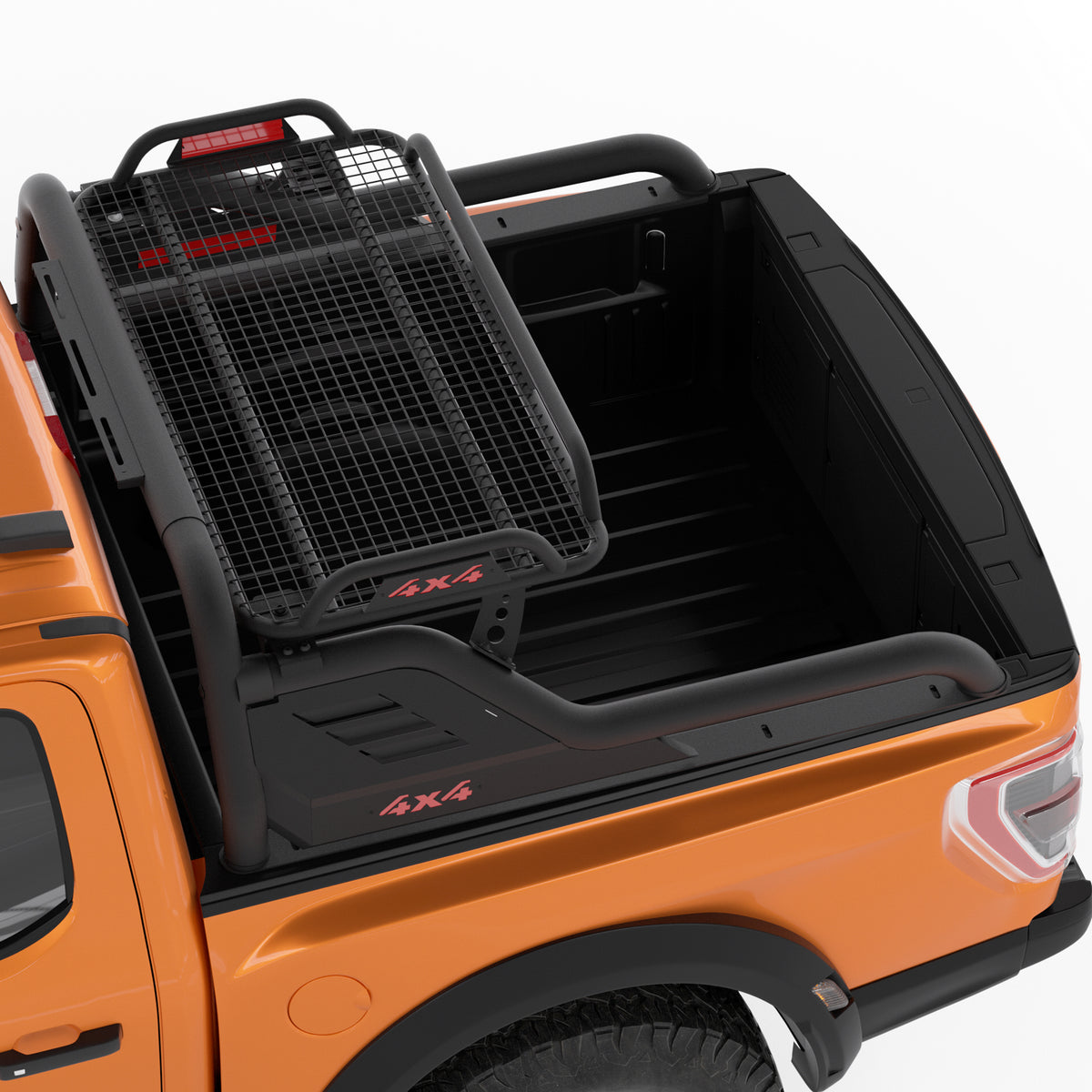 Truck Roll Bar with Cargo Carrier Basket, Adjustable Sport Rack Roll Bars Chase Rack Fit for Ford F-150/F-250/F-350,Dodge Ram,GMC Sierra,Chevy Silverado,Ranger,Tundra,Frontier,Titan (Full & Mid Size)