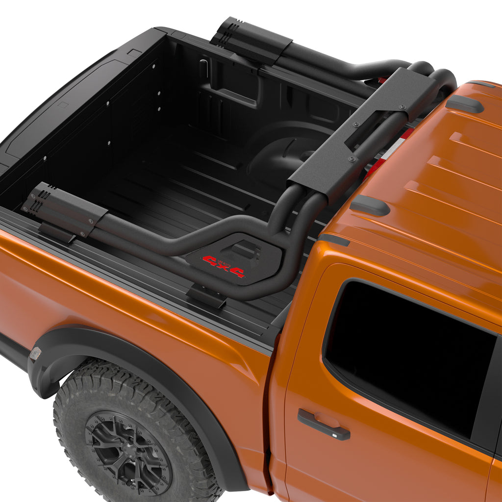 Adjustable Width Heavy-Duty Steel Sport Bed Rack Roll Bar - Universal Automotive Vehicle Accessories for Full-Size & Mid-Size Pickup Trucks, Cargo Safety Fit for Ford F-150/F-250/F-350, Ram 1500/2500/3500, Tacoma, Tundra, GMC Sierra, Silverado, Titan, Uni