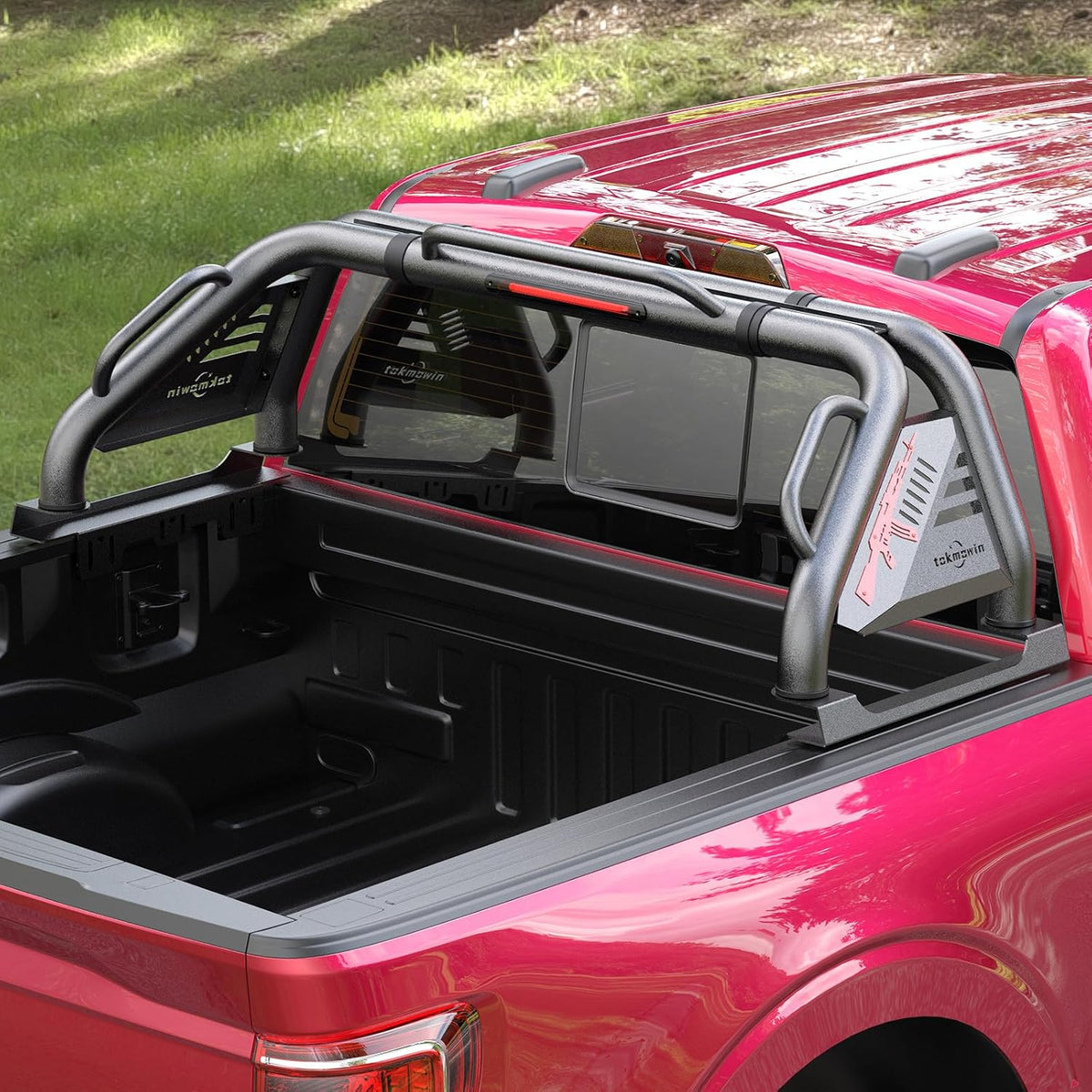 Stainless Steel Adjustable Width Sport Roll Bar - Universal Automotive Car Accessories, Bolt-On Kit with Load Protection, Carbon Steel Chase Rack for Full/Mid-Size Pickup Trucks (Tundra, Ford F-Series, Ram 1500/2500/3500, Silverado, Sierra, Titan), Univer