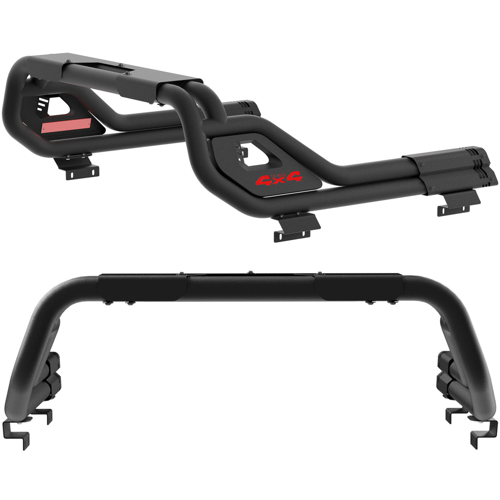Adjustable Width Heavy-Duty Steel Sport Bed Rack Roll Bar - Universal Automotive Vehicle Accessories for Full-Size & Mid-Size Pickup Trucks, Cargo Safety Fit for Ford F-150/F-250/F-350, Ram 1500/2500/3500, Tacoma, Tundra, GMC Sierra, Silverado, Titan, Uni